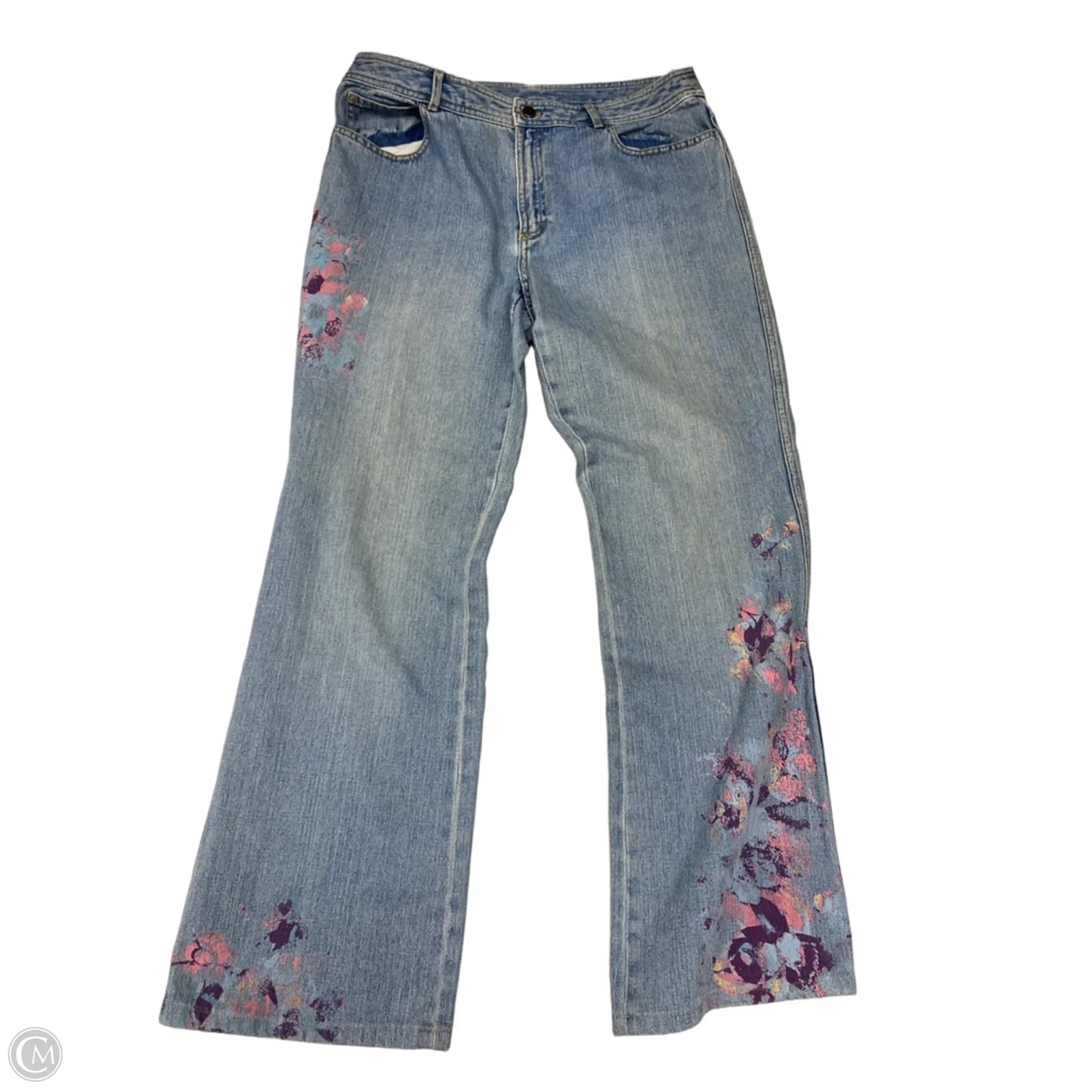 Jeans Flared By Dana Buchman In Blue Denim, Size: 12