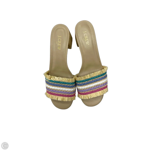 Sandals Heels Block By J. Crew In Multi-colored, Size: 9