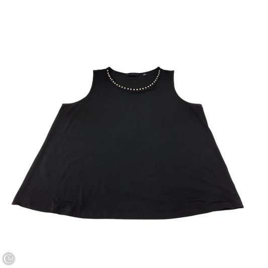 Blouse Sleeveless By Investments In Black, Size: 2x