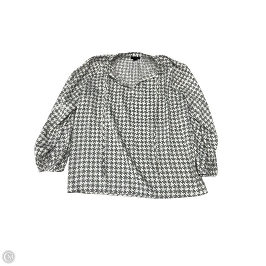 Blouse Long Sleeve By Ann Taylor In Chevron Pattern, Size: Xs