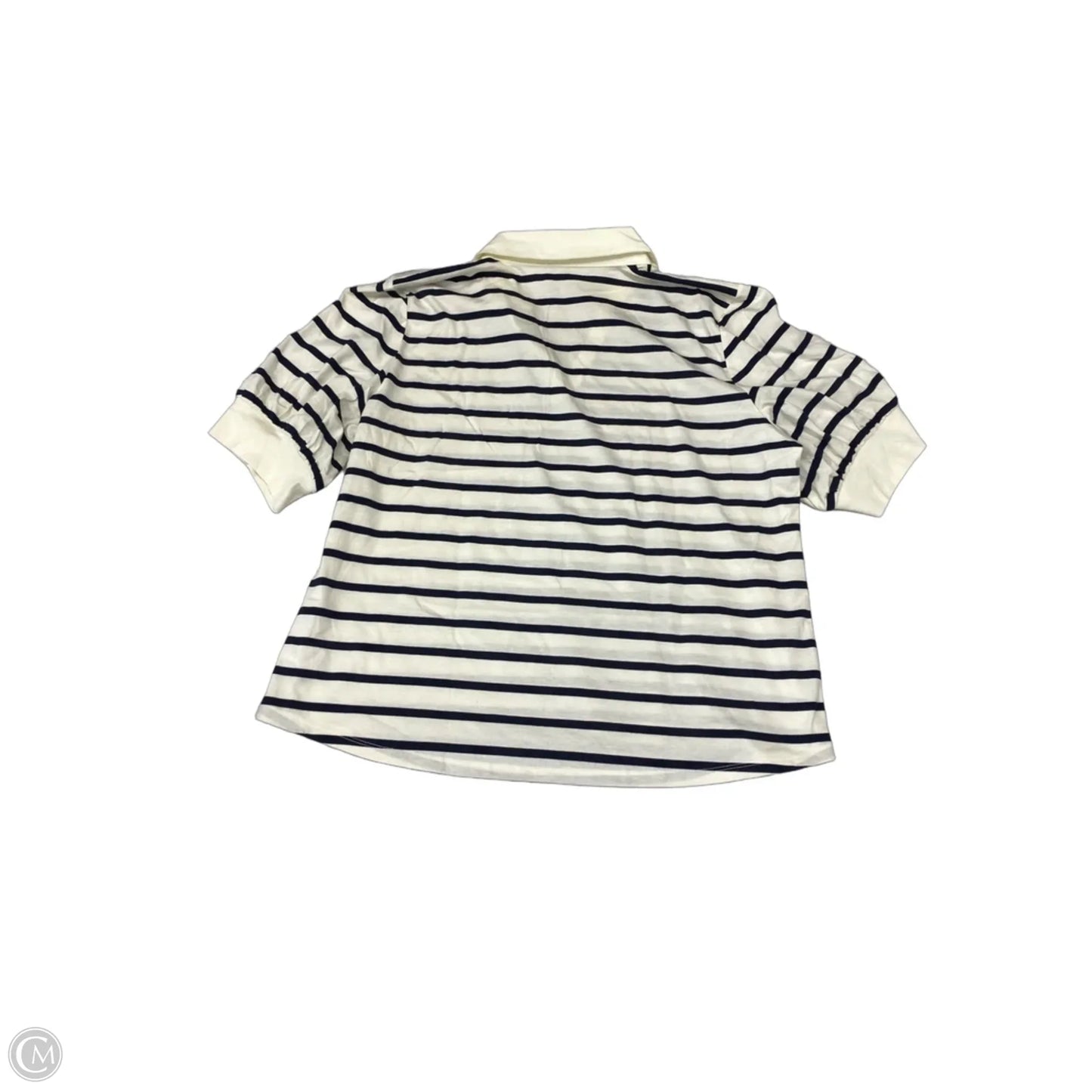 Top Short Sleeve By Talbots In Striped Pattern, Size: Xl