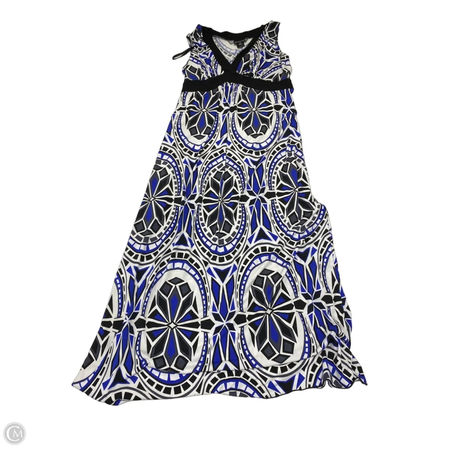 Dress Casual Maxi By En Focus In Blue & White, Size: L
