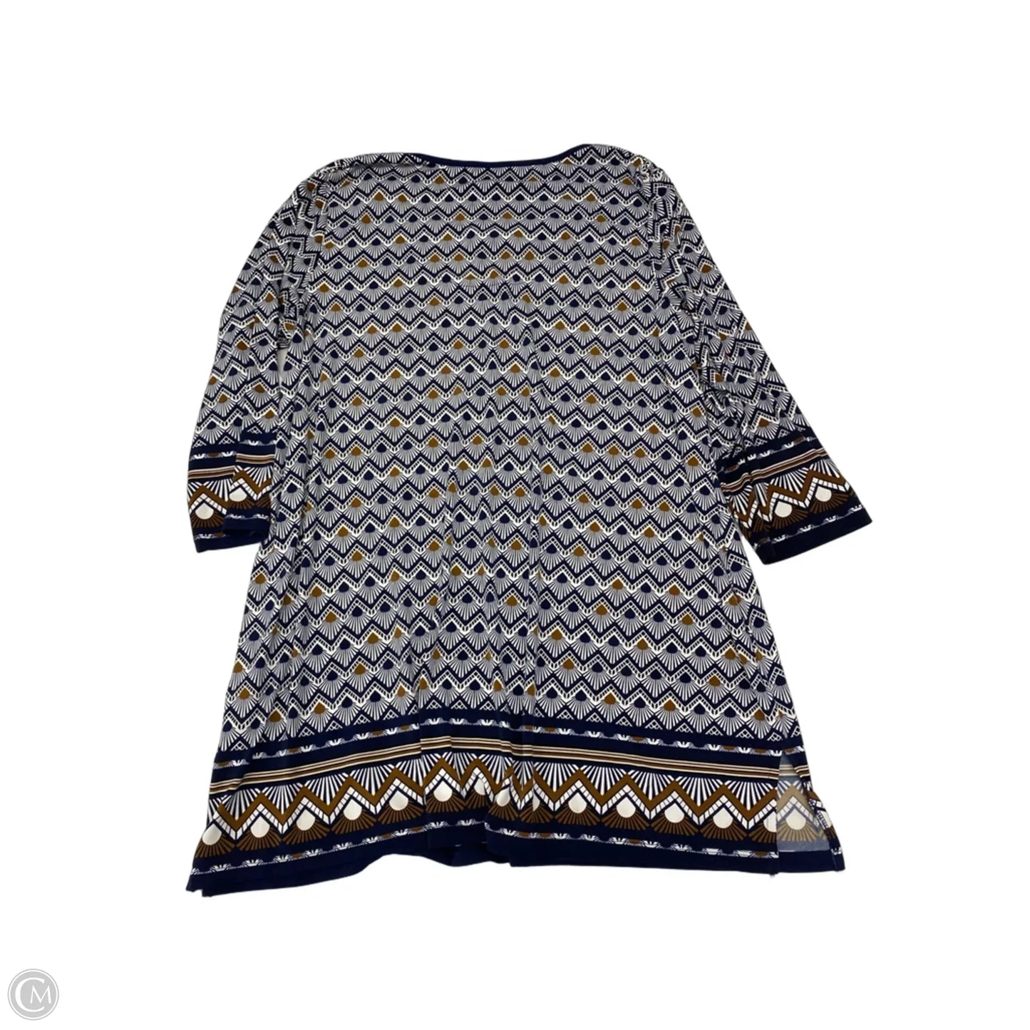 Tunic 3/4 Sleeve By Jm Collections In Blue, Size: 1x