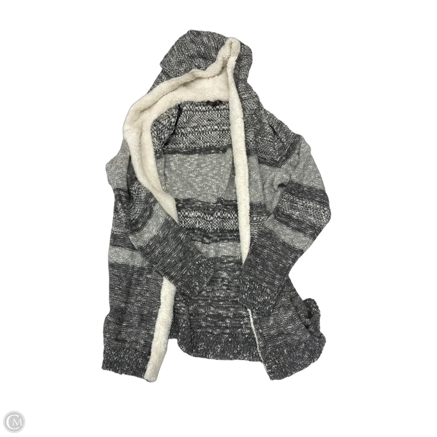 Jacket Faux Fur & Sherpa By Clothes Mentor In Grey, Size: Xl