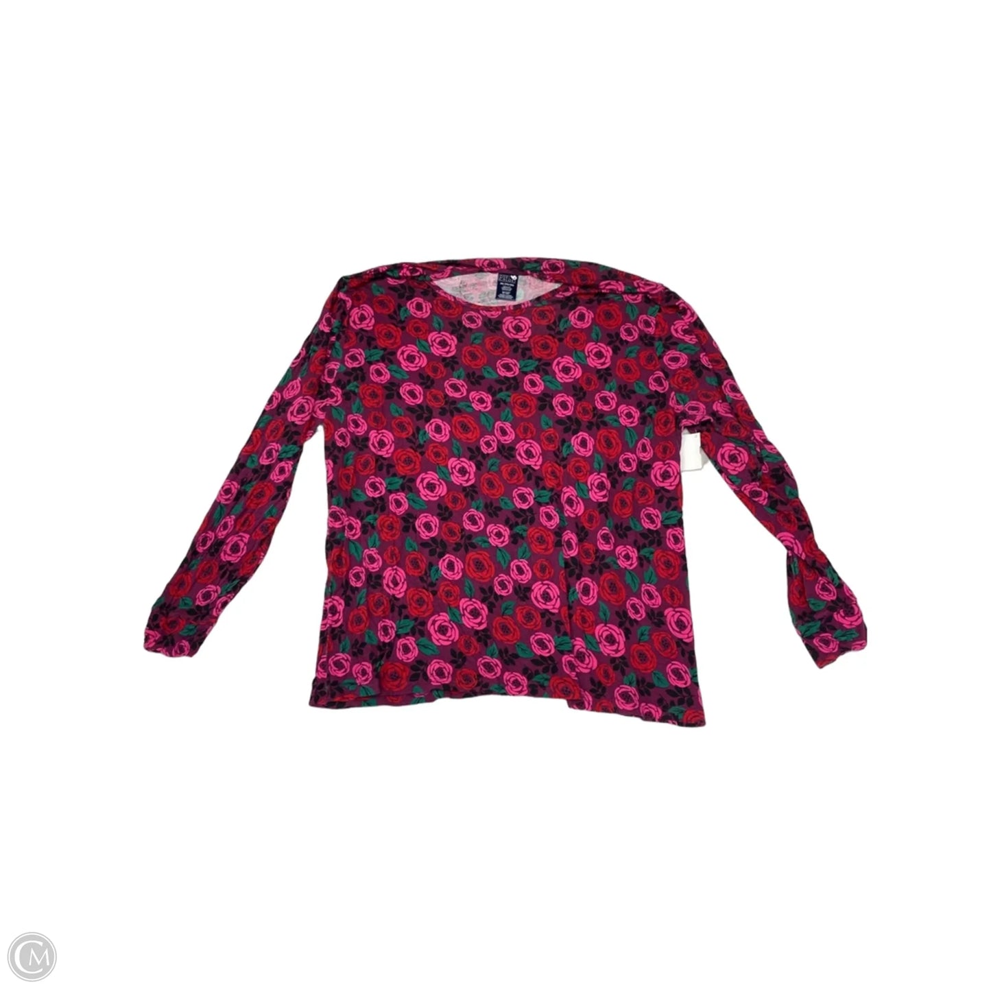 Top Long Sleeve Basic By Clothes Mentor In Floral Print, Size: 3x