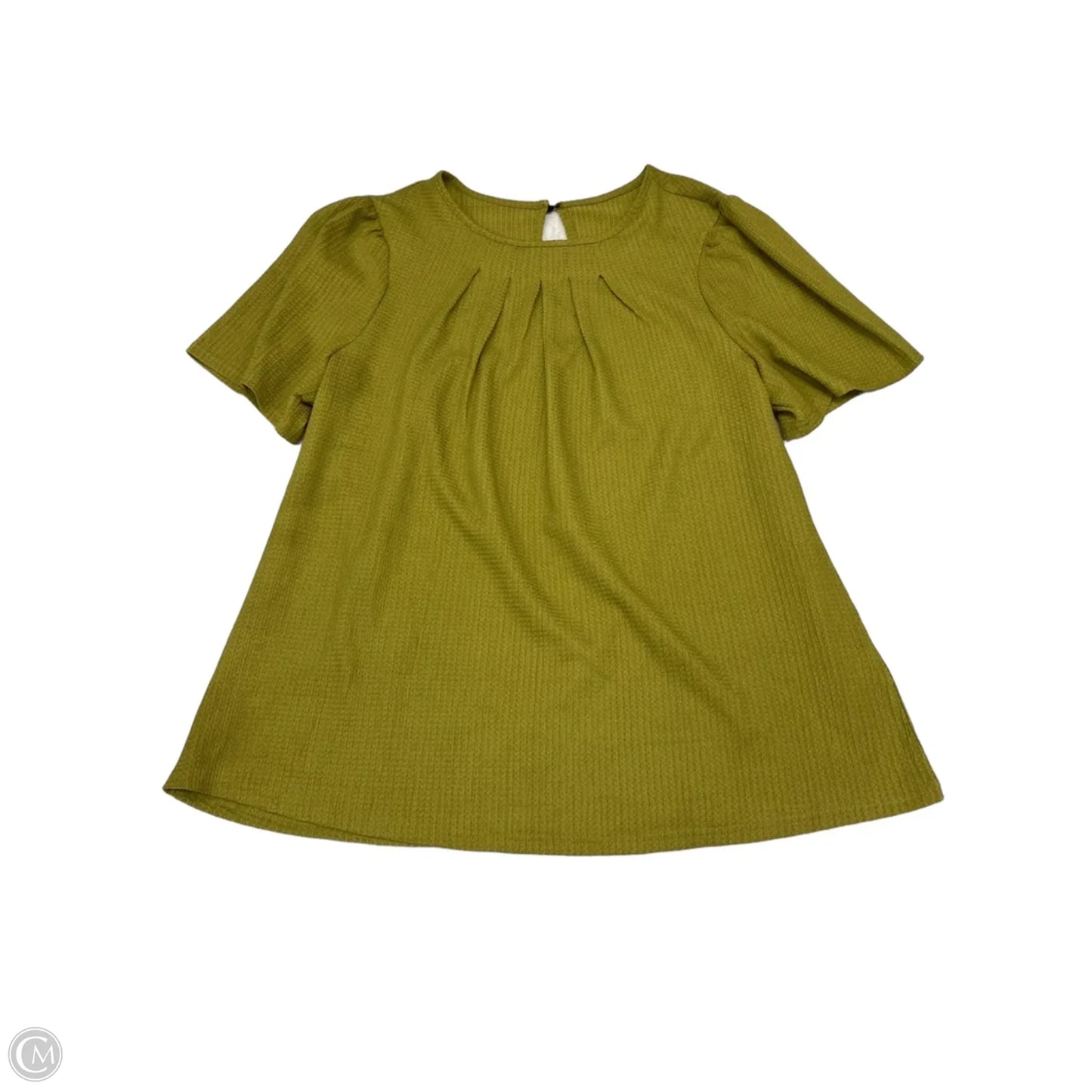 Top Short Sleeve By Shein In Green, Size: L