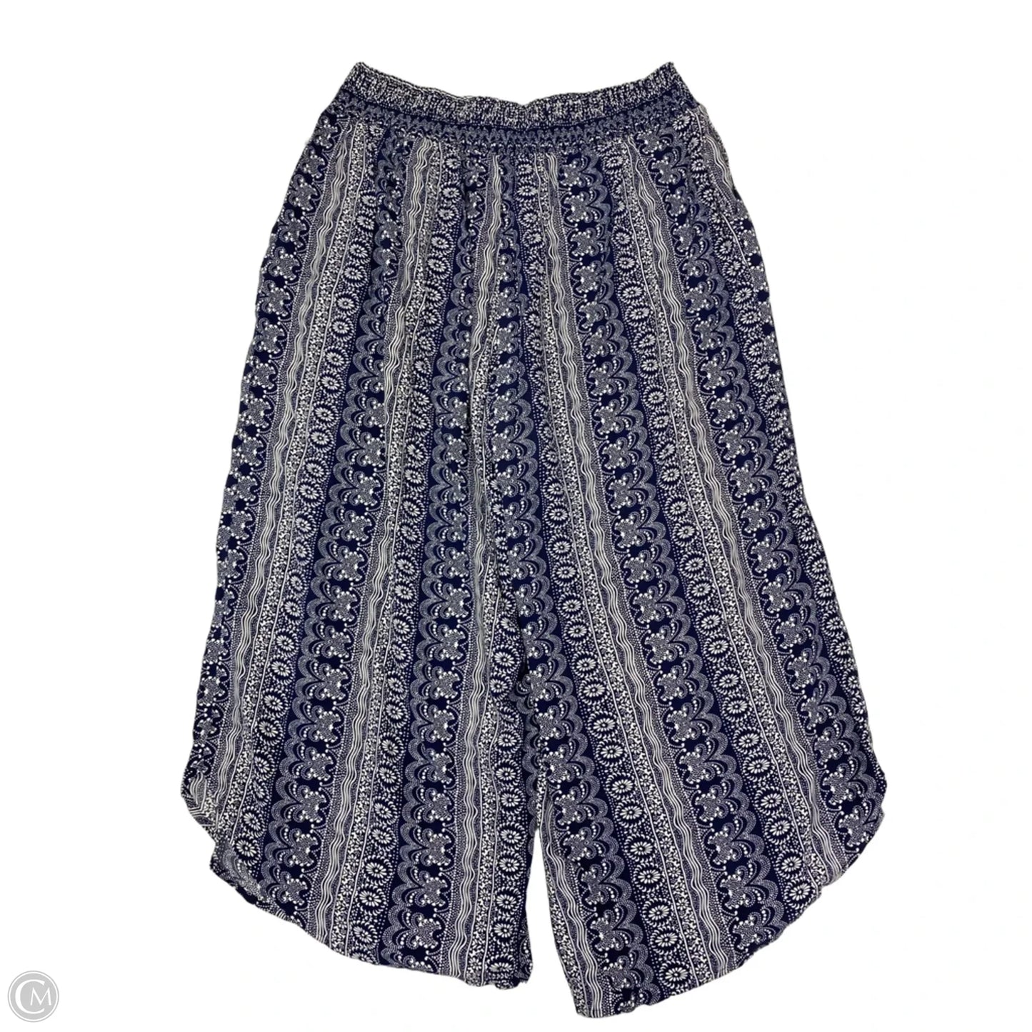 Pants Lounge By Bloomchic In Blue & White, Size: 26