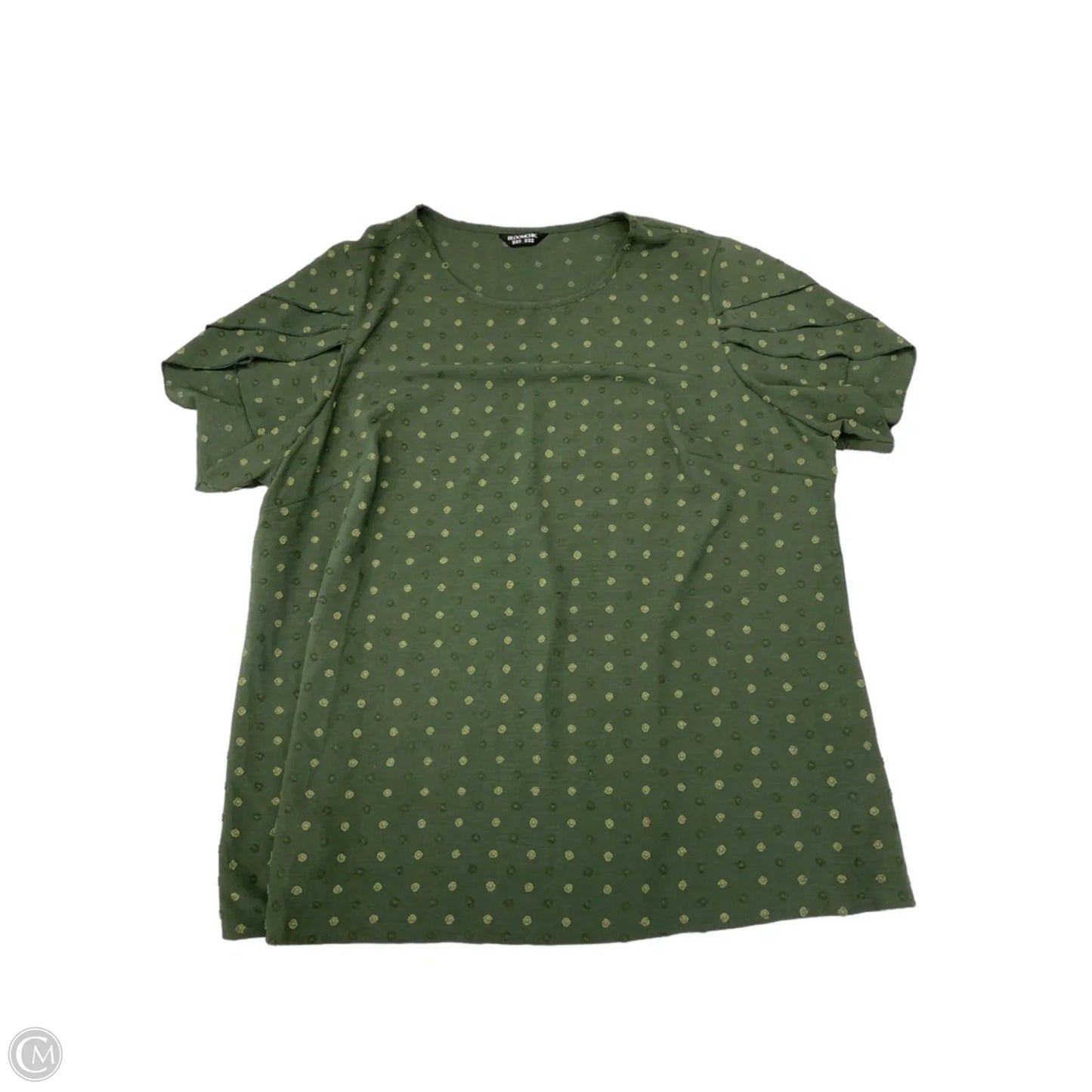 Top Short Sleeve By Bloomchic In Green, Size: 3x