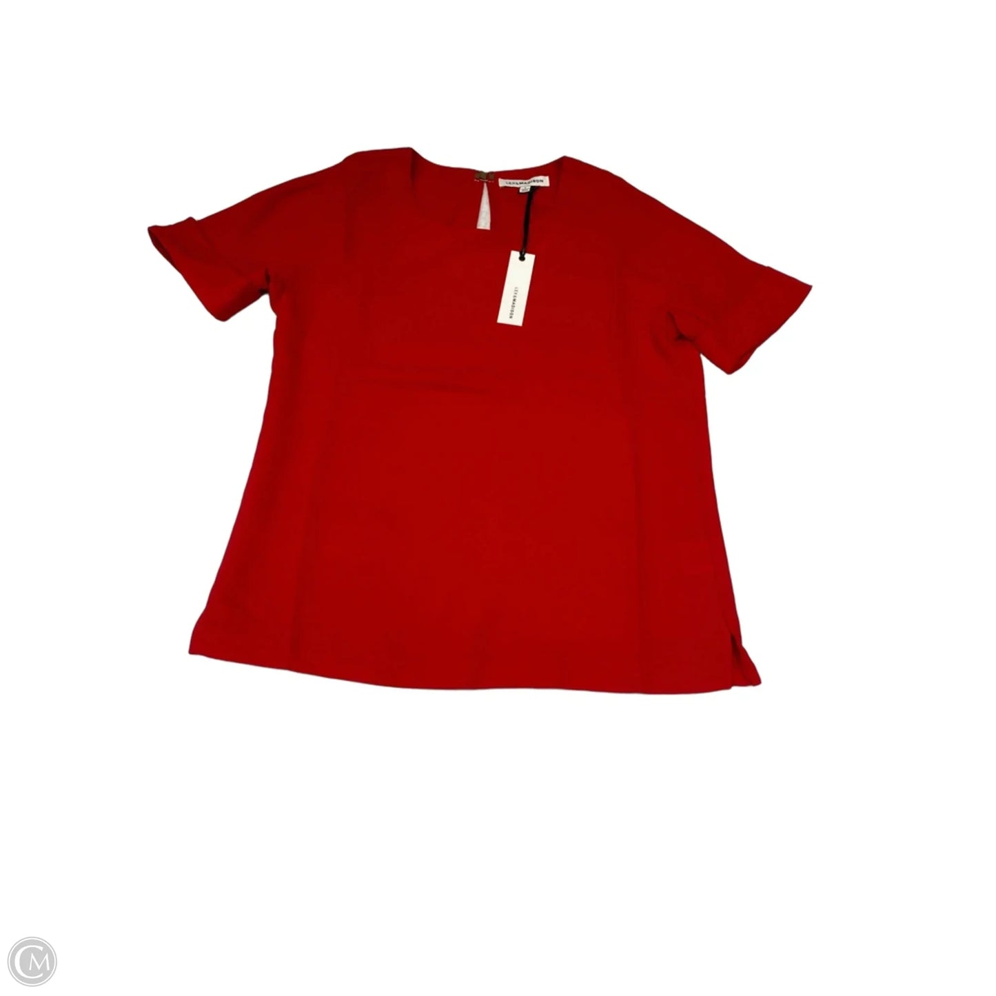 Blouse Short Sleeve By Cmc In Red, Size: S