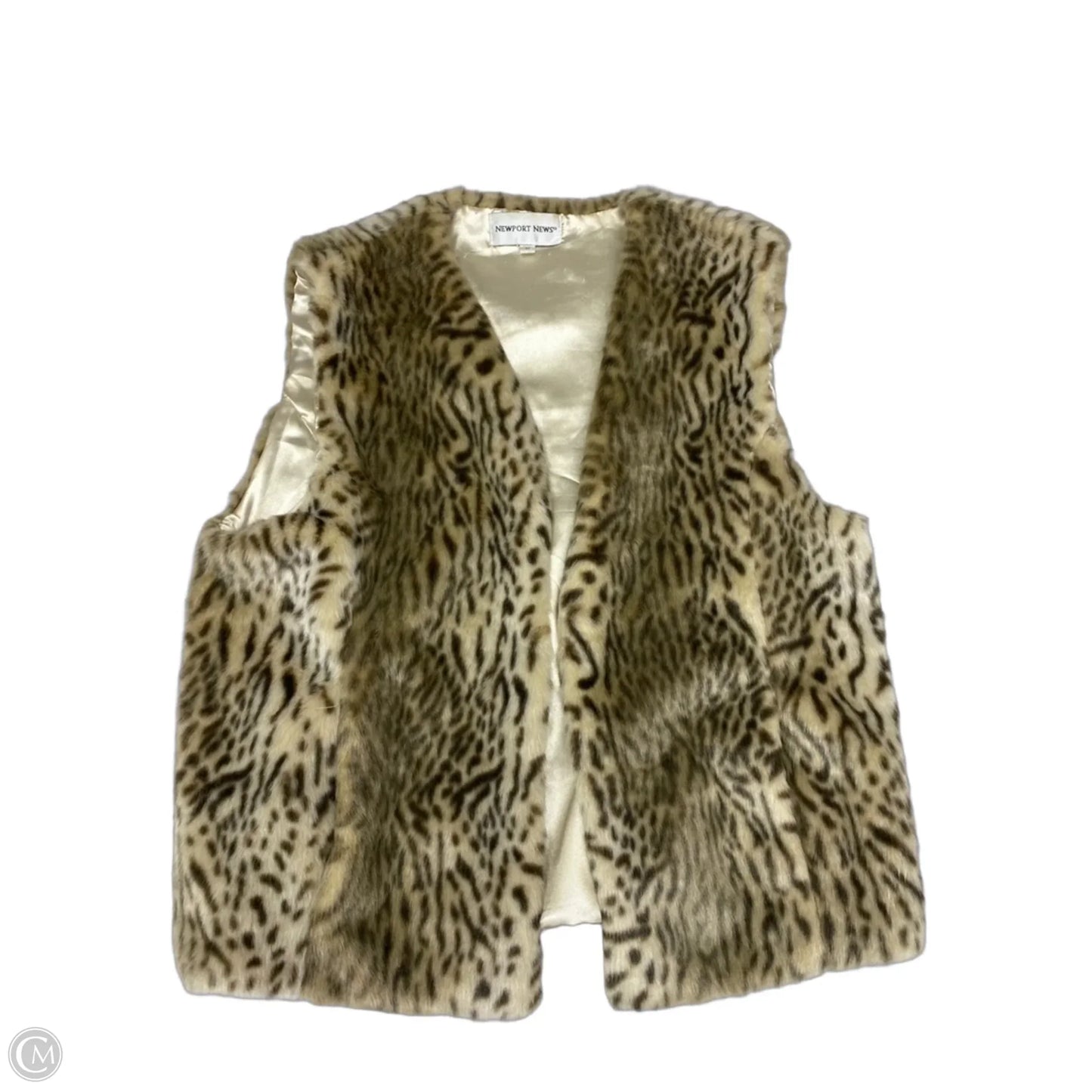 Vest Faux Fur & Sherpa By Newport News In Animal Print, Size: M