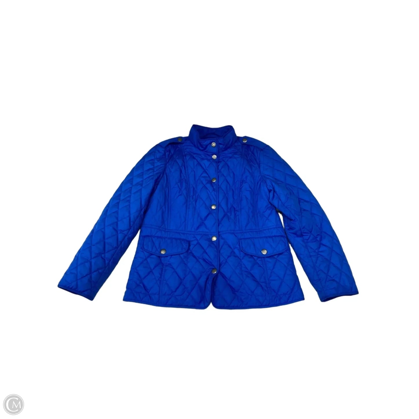 Jacket Puffer & Quilted By Talbots In Blue, Size: L