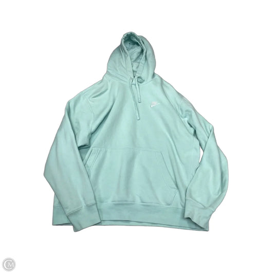 Sweatshirt Hoodie By Nike In Teal, Size: Xl