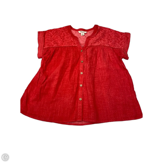 Top Short Sleeve By Ruby Rd In Red, Size: 2x