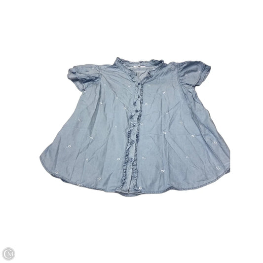 Top Short Sleeve By Jane And Delancey In Blue, Size: 2x