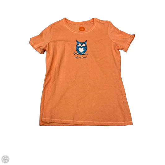 Top Short Sleeve By Life Is Good In Orange, Size: S