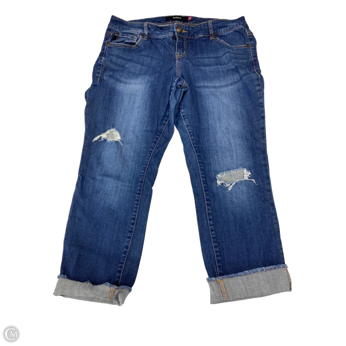 Jeans Straight By Torrid In Blue, Size: 14