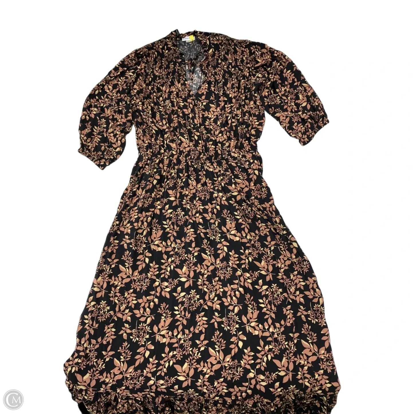 Dress Casual Maxi By Calvin Klein In Black & Brown, Size: Xl