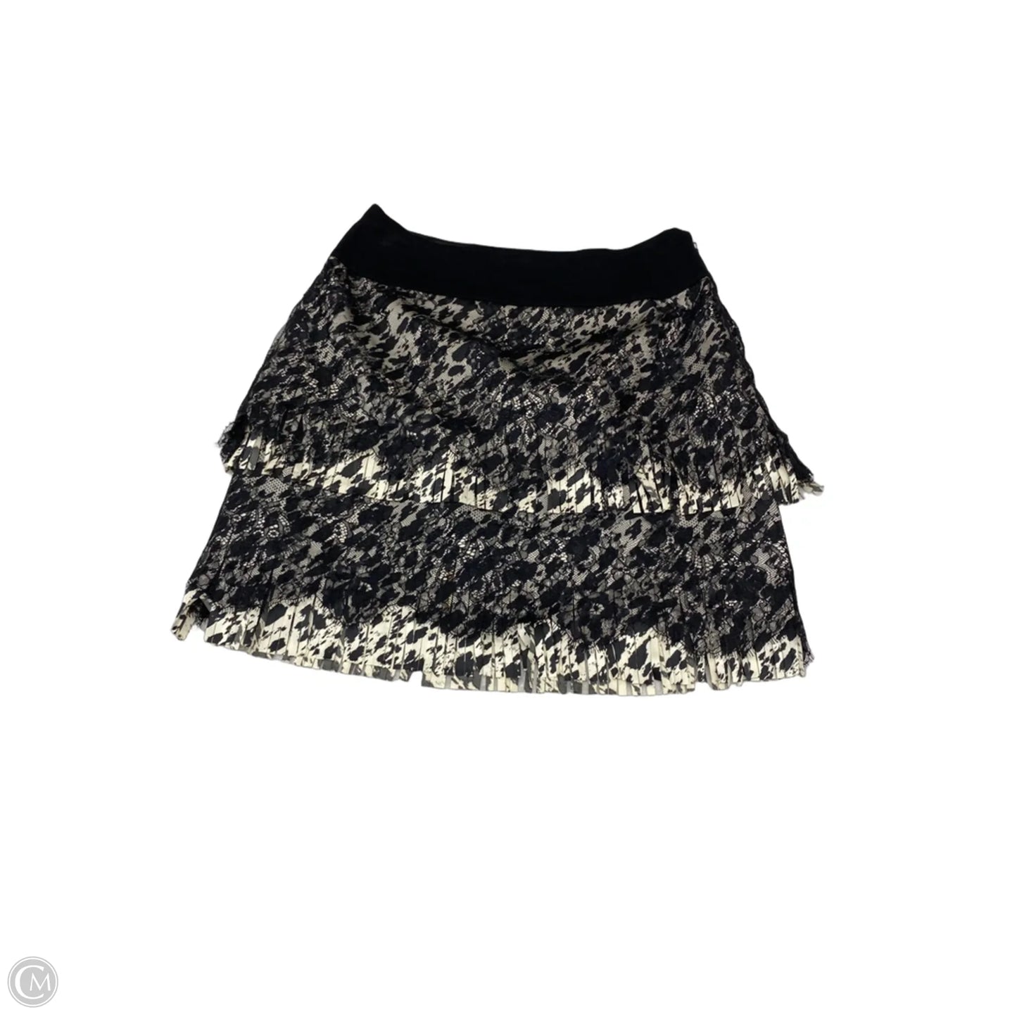 Skirt Mini & Short By Ann Taylor In Black & Cream, Size: Xs