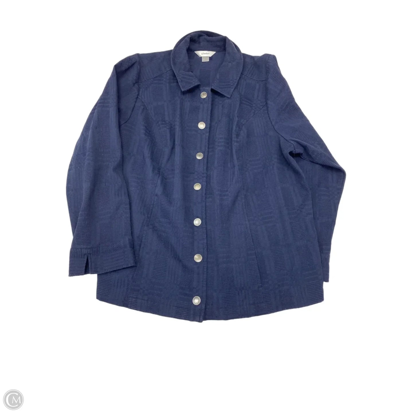 Jacket Shirt By Cj Banks In Navy, Size: 2x