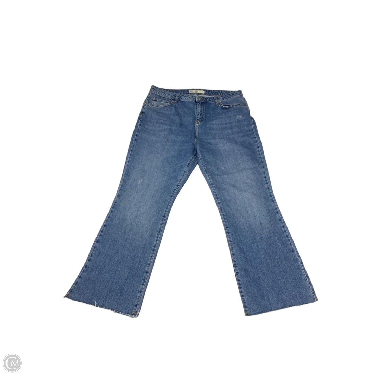 Jeans Straight By Topshop In Blue, Size: 16