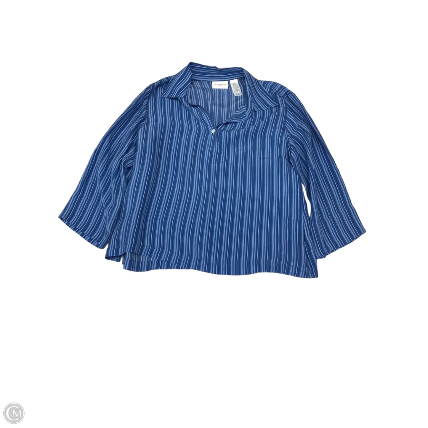 Top Long Sleeve By Liz Claiborne In Striped Pattern, Size: L