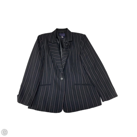 Blazer By Laura Scott In Black & Pink, Size: Xl