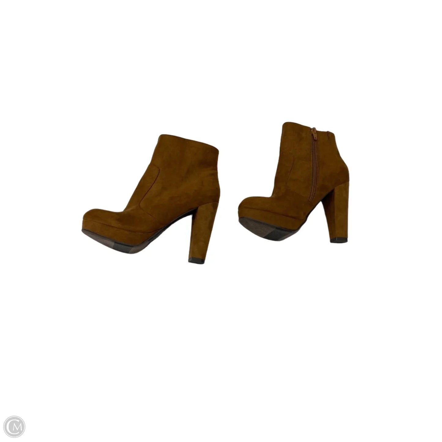 Boots Ankle Heels By Mossimo In Brown, Size: 6