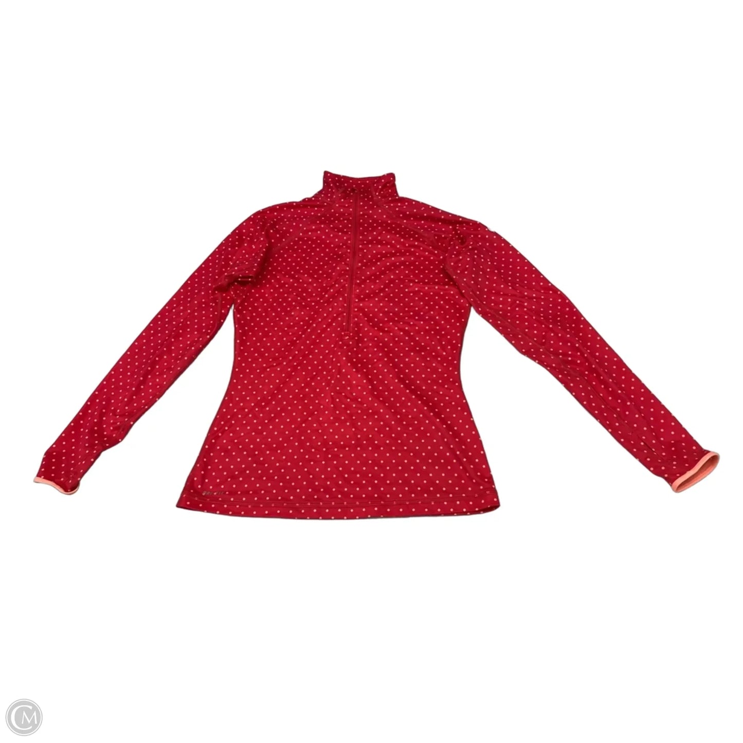 Top Long Sleeve By Nike In Polkadot Pattern, Size: M
