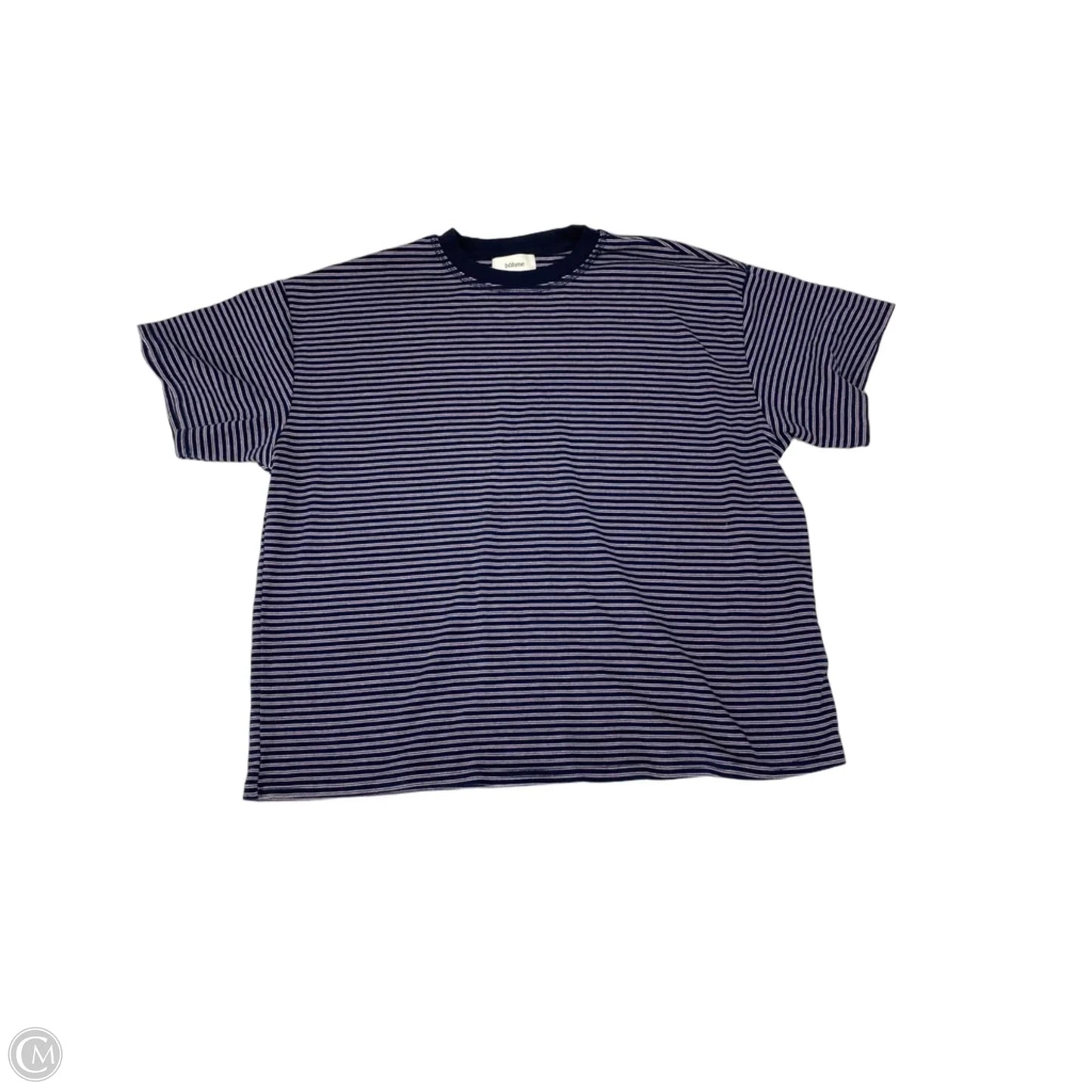 Top Short Sleeve By Bohme In Striped Pattern, Size: Xs