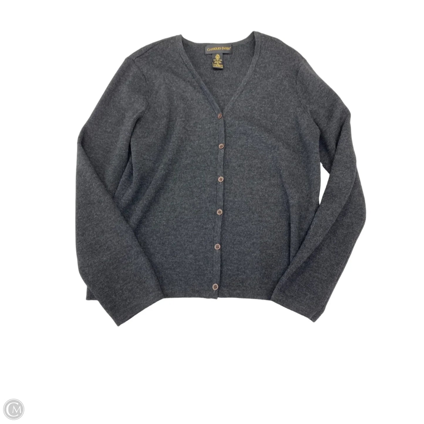 Top 2pc Short Sleeve By Classiques Entier In Grey, Size: L