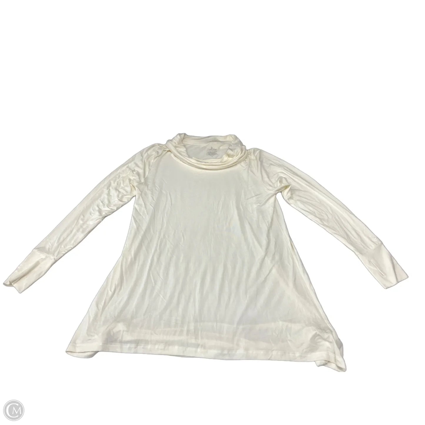 Top Long Sleeve By Cuddl Duds In Cream, Size: Xl
