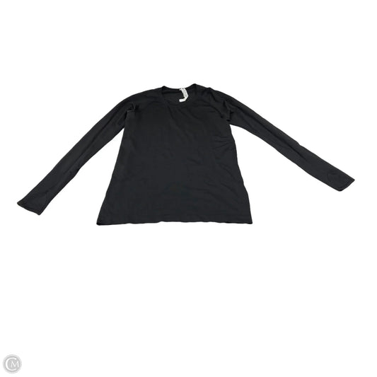 Athletic Top Long Sleeve Crewneck By Lululemon In Black, Size: L