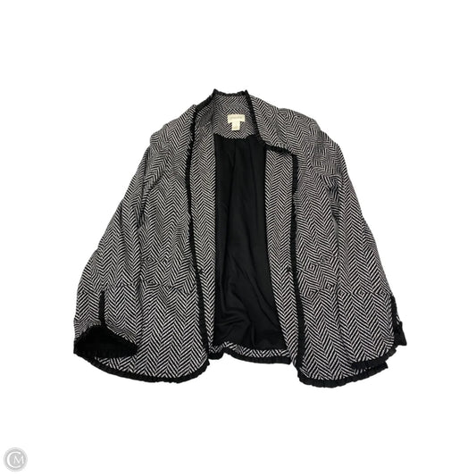 Blazer By Chicos In Black & White, Size: M