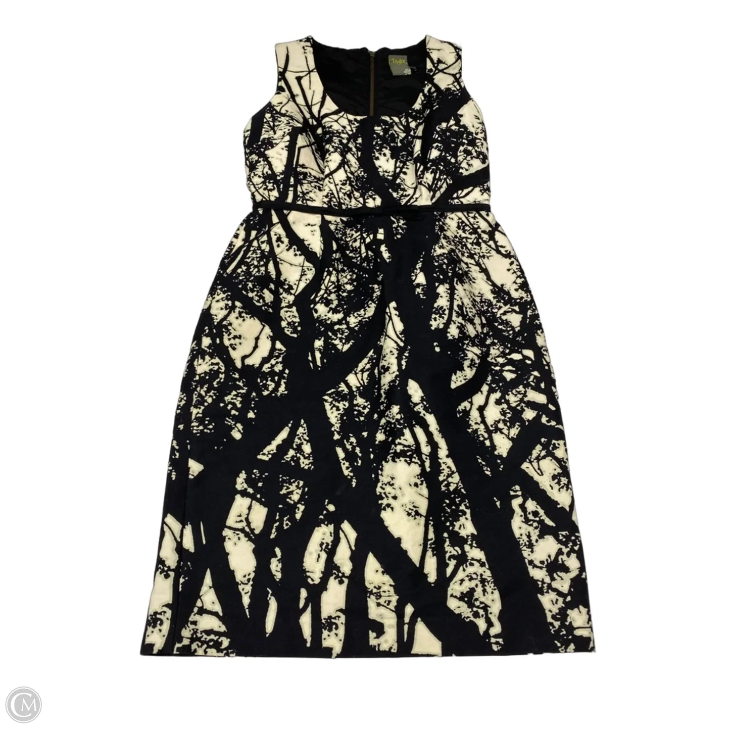 Dress Work By Taylor In Black & Cream, Size: Xs