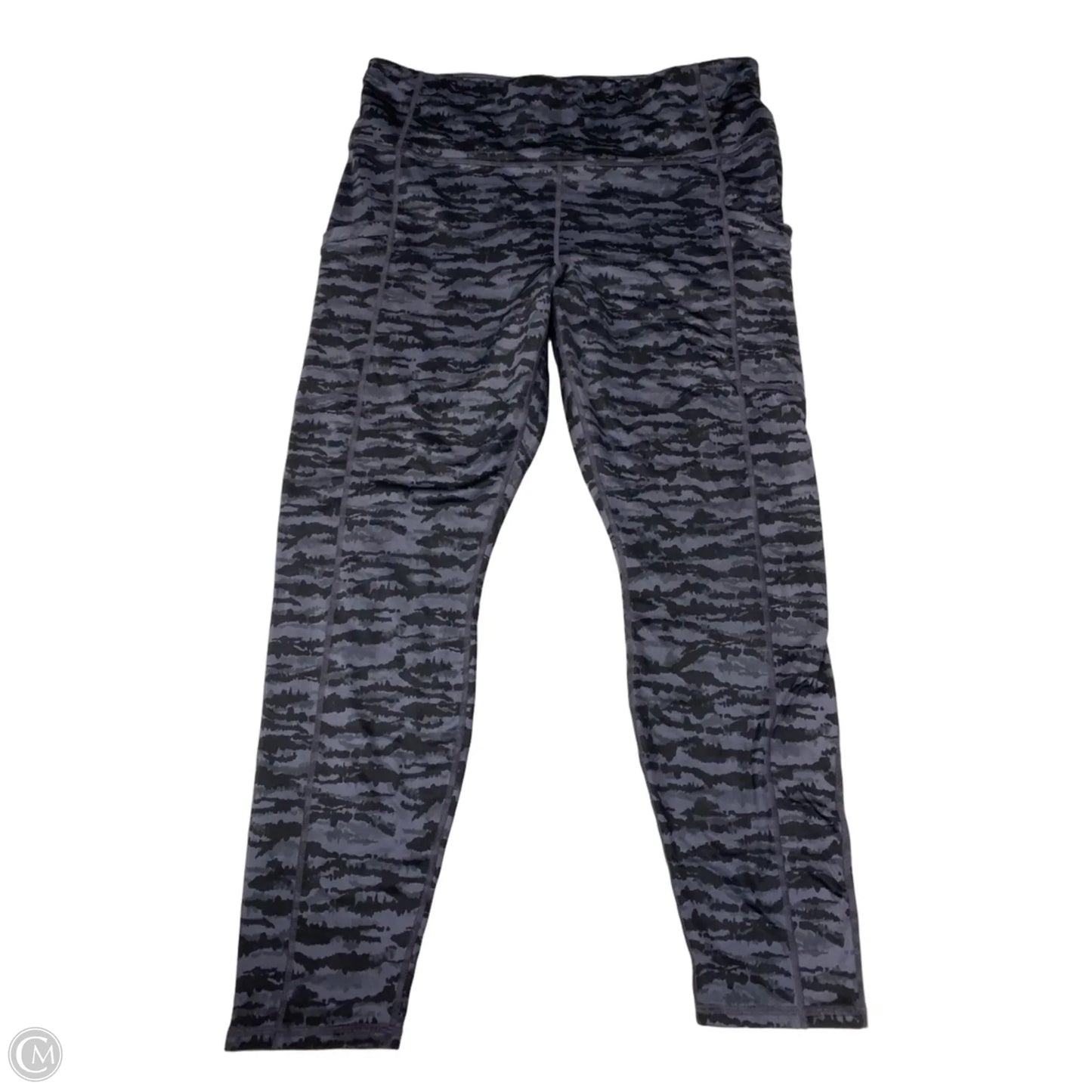 Athletic Leggings By Fabletics In Black & Grey, Size: 2x
