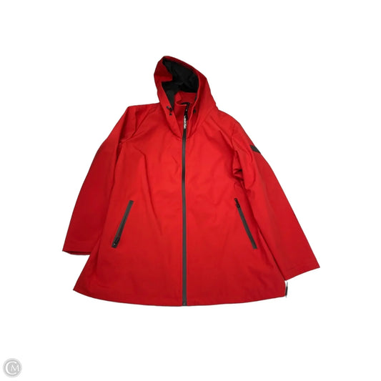 Coat Raincoat By Calvin Klein In Red, Size: 2x