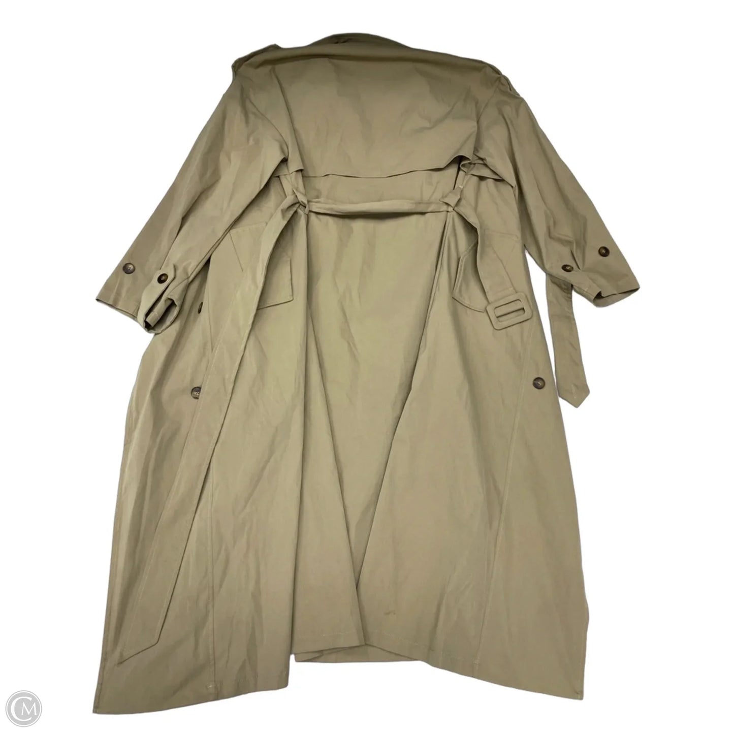 Coat Trench Coat By Shein In Tan, Size: S