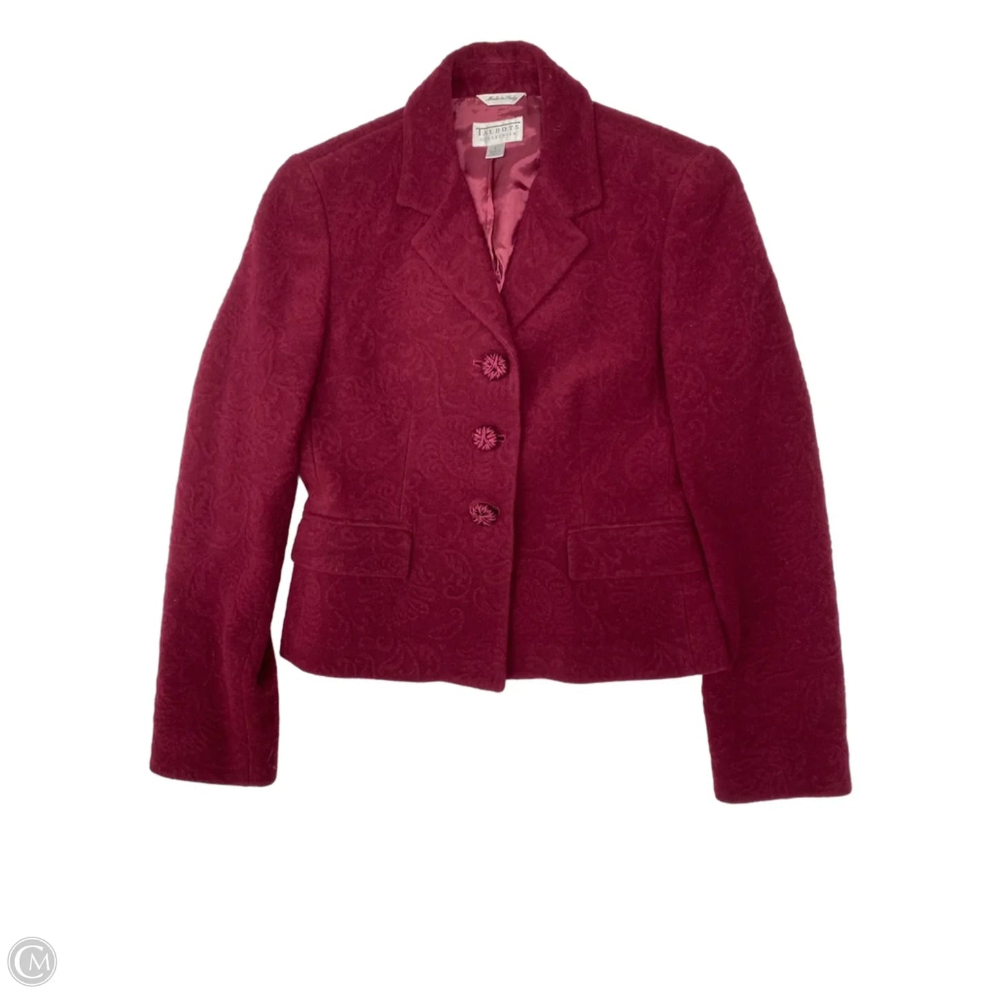 Blazer By Talbots In Maroon, Size: S