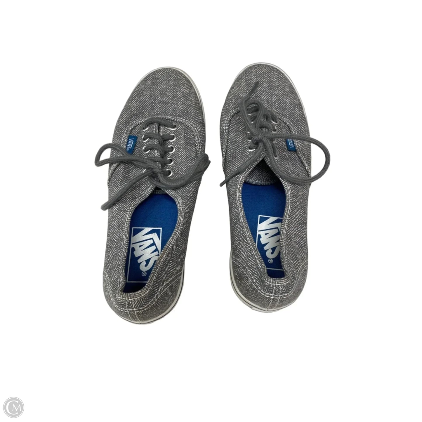 Shoes Athletic By Vans In Grey & White, Size: 6