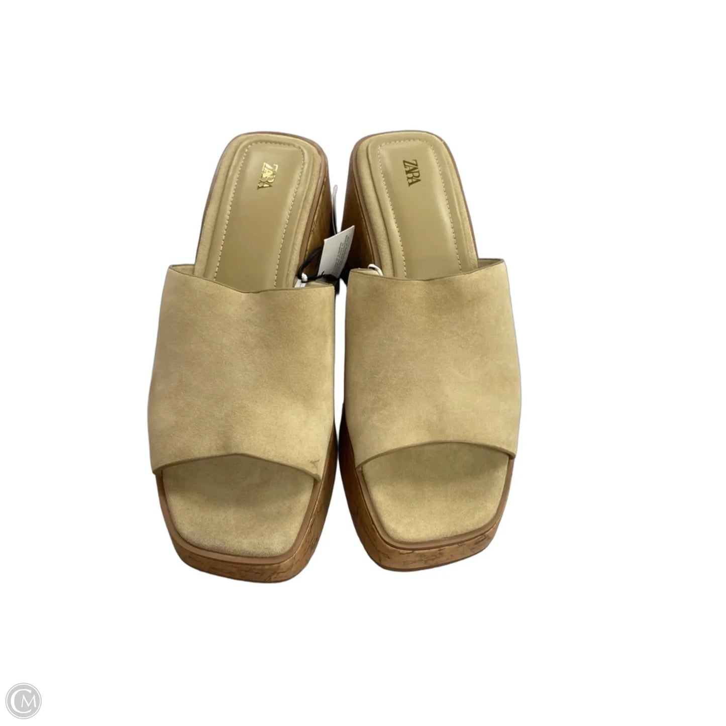 Shoes Heels Wedge By Zara In Beige, Size: 7.5