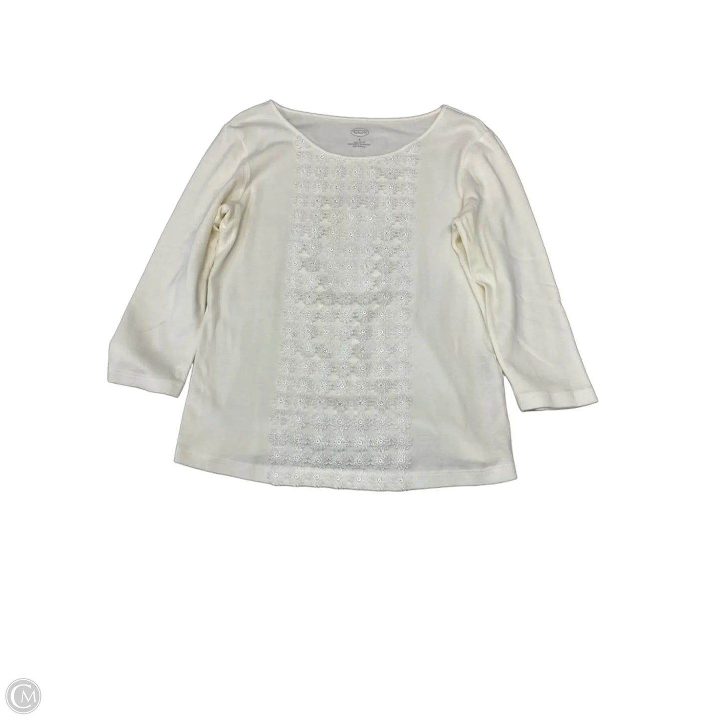 Top Long Sleeve By Talbots In Cream, Size: S