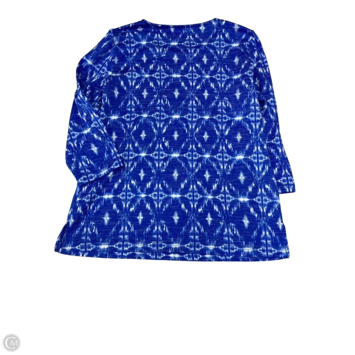 Blouse Long Sleeve By Croft And Barrow In Blue, Size: S