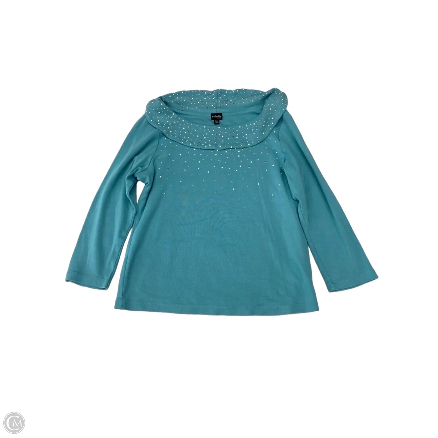 Top 3/4 Sleeve By Rafaella In Teal, Size: M