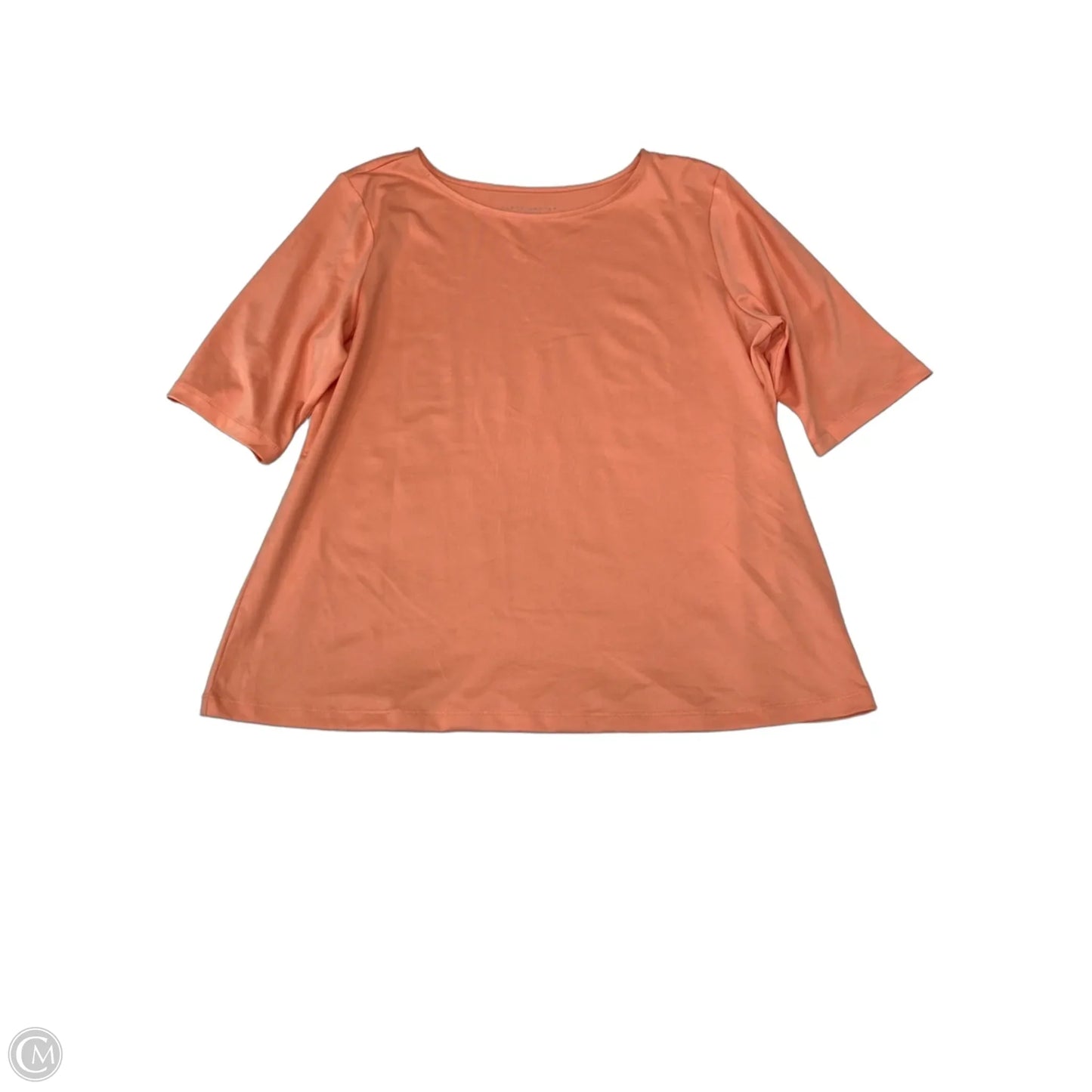 Athletic Top Short Sleeve By Susan Graver In Orange, Size: Xl