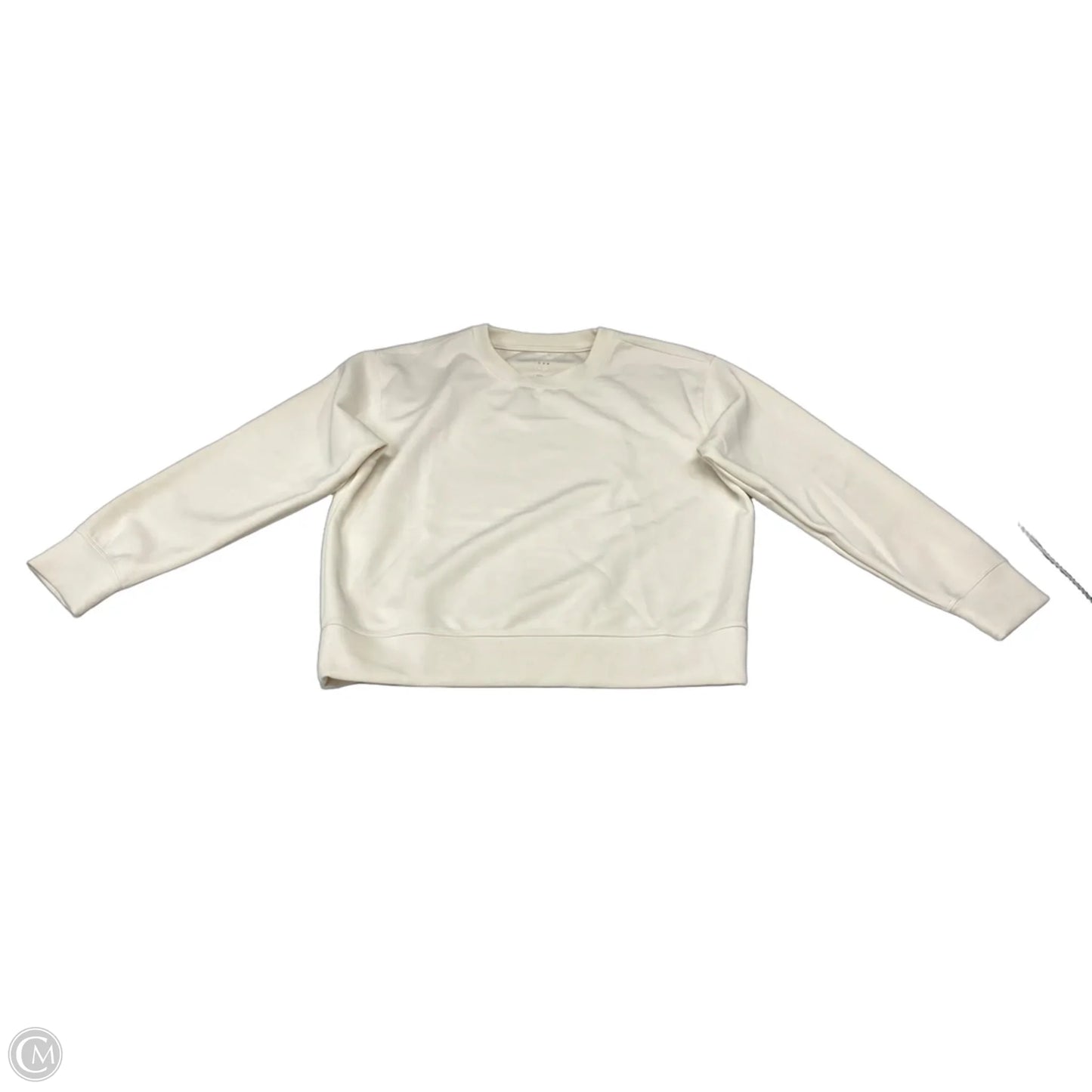 Athletic Top Long Sleeve Crewneck By A New Day In Cream, Size: Xs