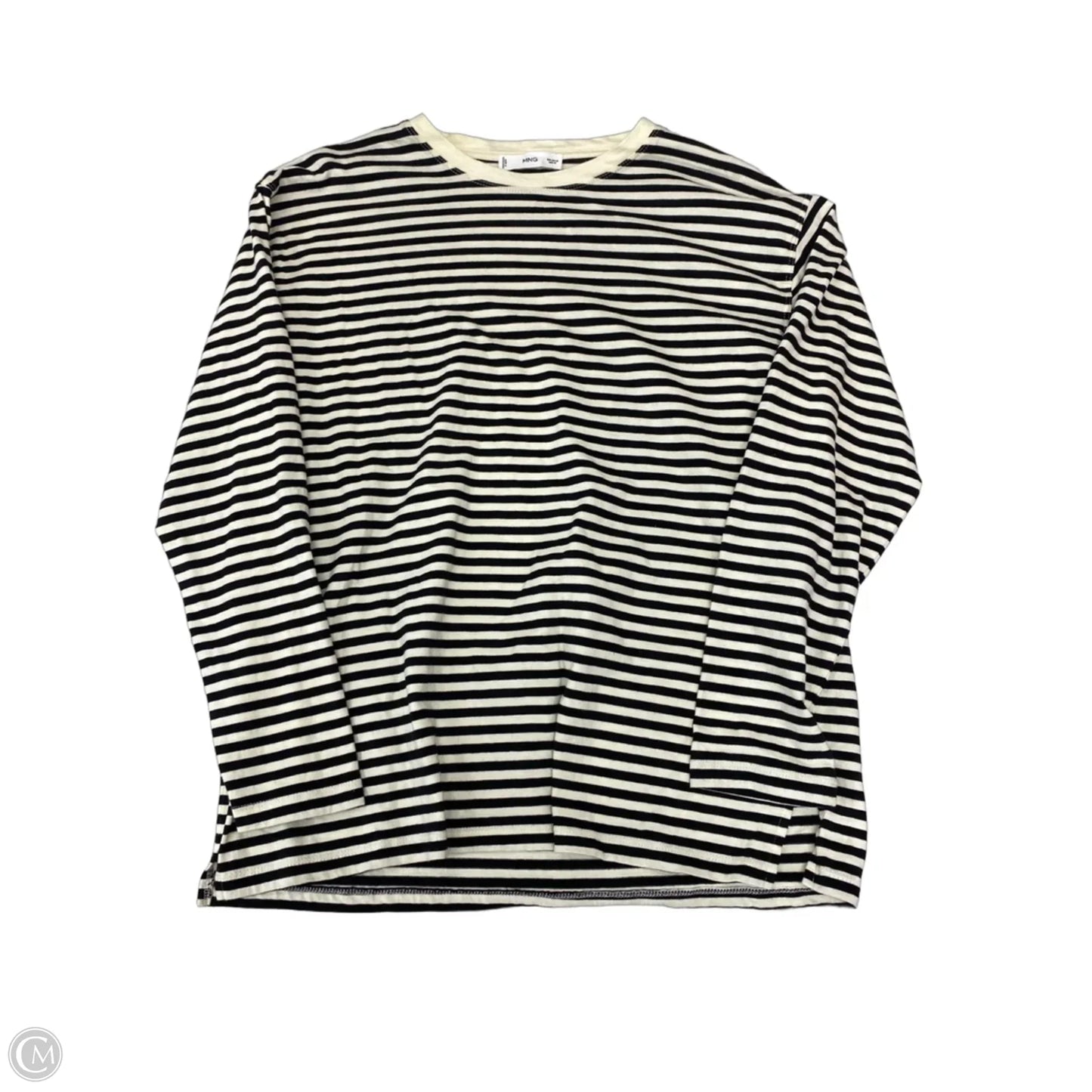 Top Long Sleeve By Mng In Striped Pattern, Size: M