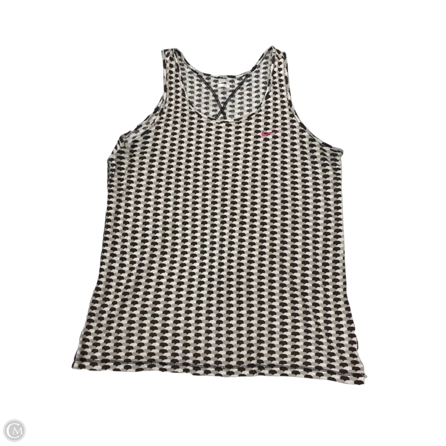Top Sleeveless By Nike Apparel In Brown & Cream, Size: Xxl