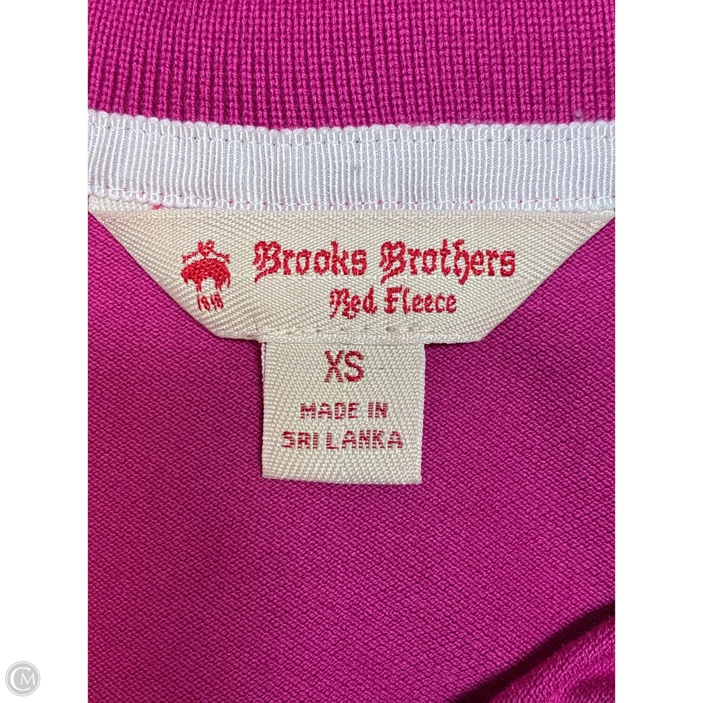 Top Short Sleeve Basic By Brooks Brothers In Pink, Size: Xs