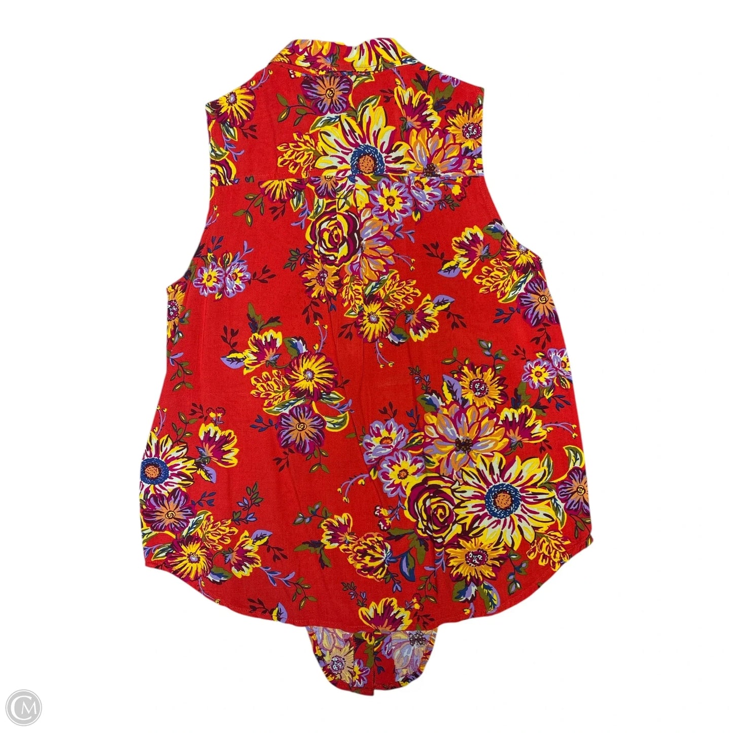 Blouse Sleeveless By Beachlunchlounge In Floral Print, Size: Sp