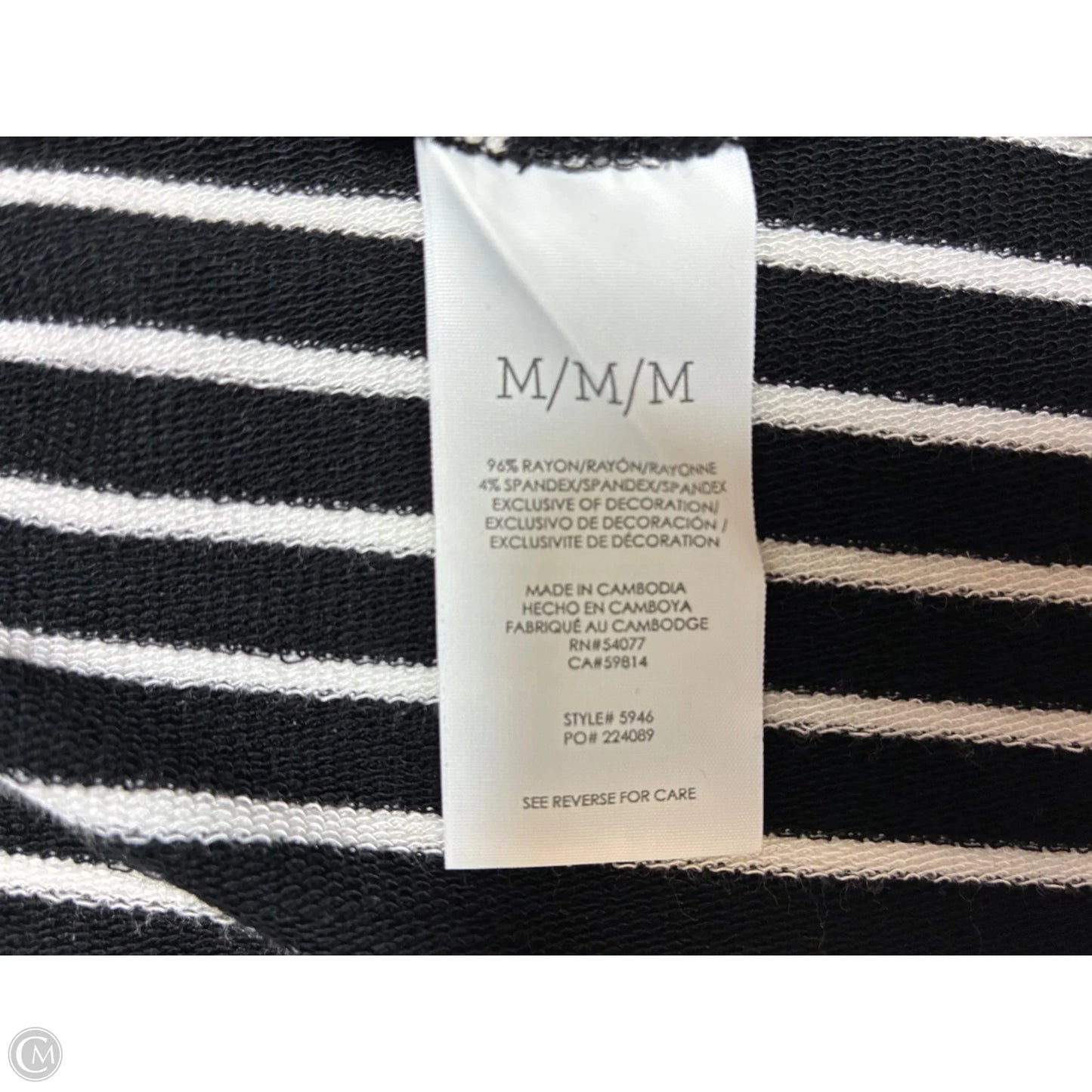 Dress Casual Midi By Cabi In Black & White, Size: M